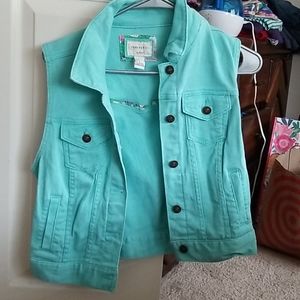 Forever 21, size M, blue denim vest